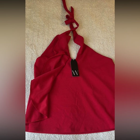 Wrapper Ruffled Halter NWT 🌹 - Picture 2 of 4